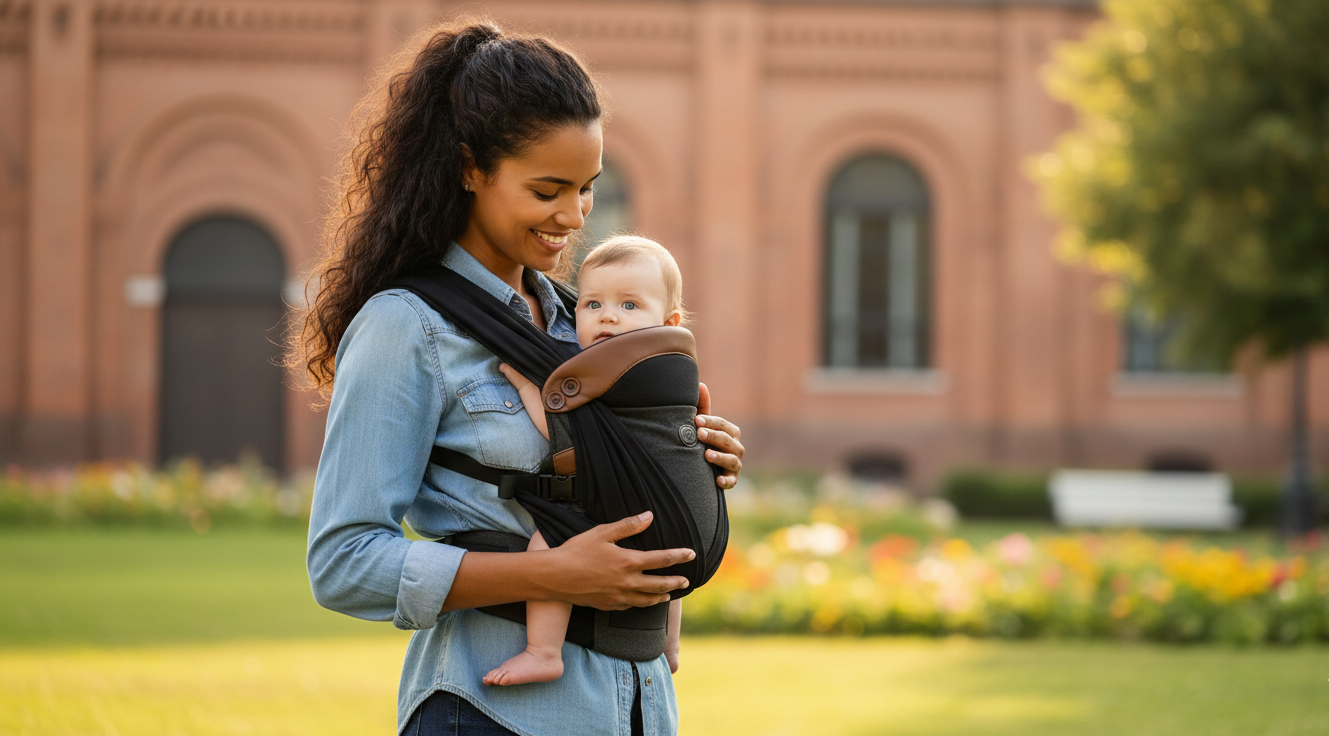 Chicco Boppy Babytrage Adjust Comfit babahordozó – fekete (3,5–15 kg)