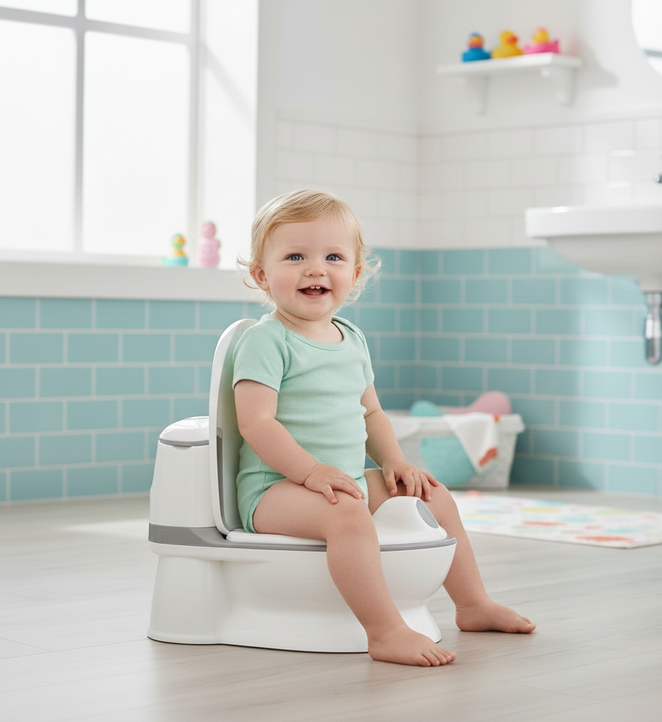 Interbaby fehér gyerek WC – fényekkel és lehúzóhanggal – újracsomagolt outlet