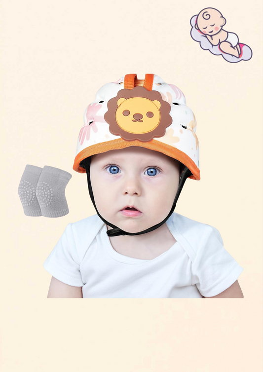 Orzbow állítható baba fejvédő sisak és térd védő