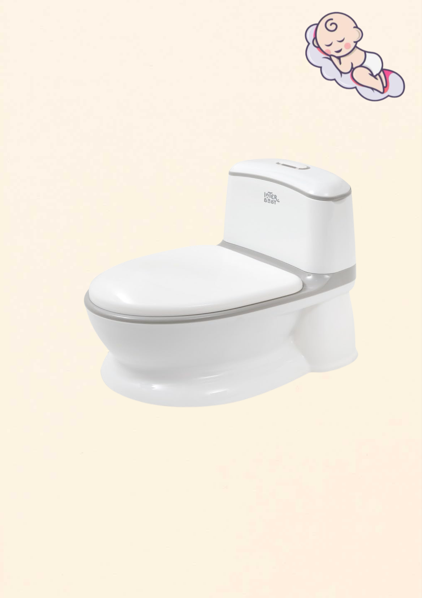 Interbaby fehér gyerek WC – fényekkel és lehúzóhanggal – újracsomagolt outlet