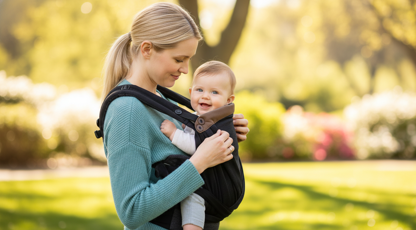 Chicco Boppy Babytrage Adjust Comfit babahordozó – fekete (3,5–15 kg)