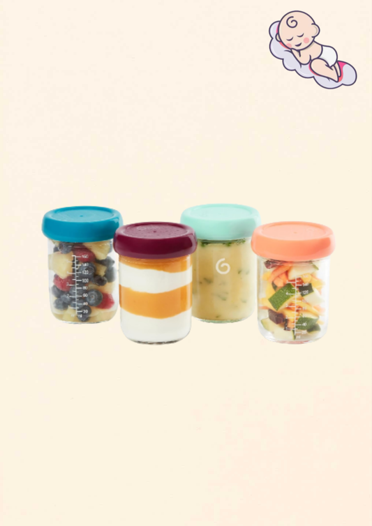 Babymoov Babybols üveg ételtároló készlet – 4 × 220 ml