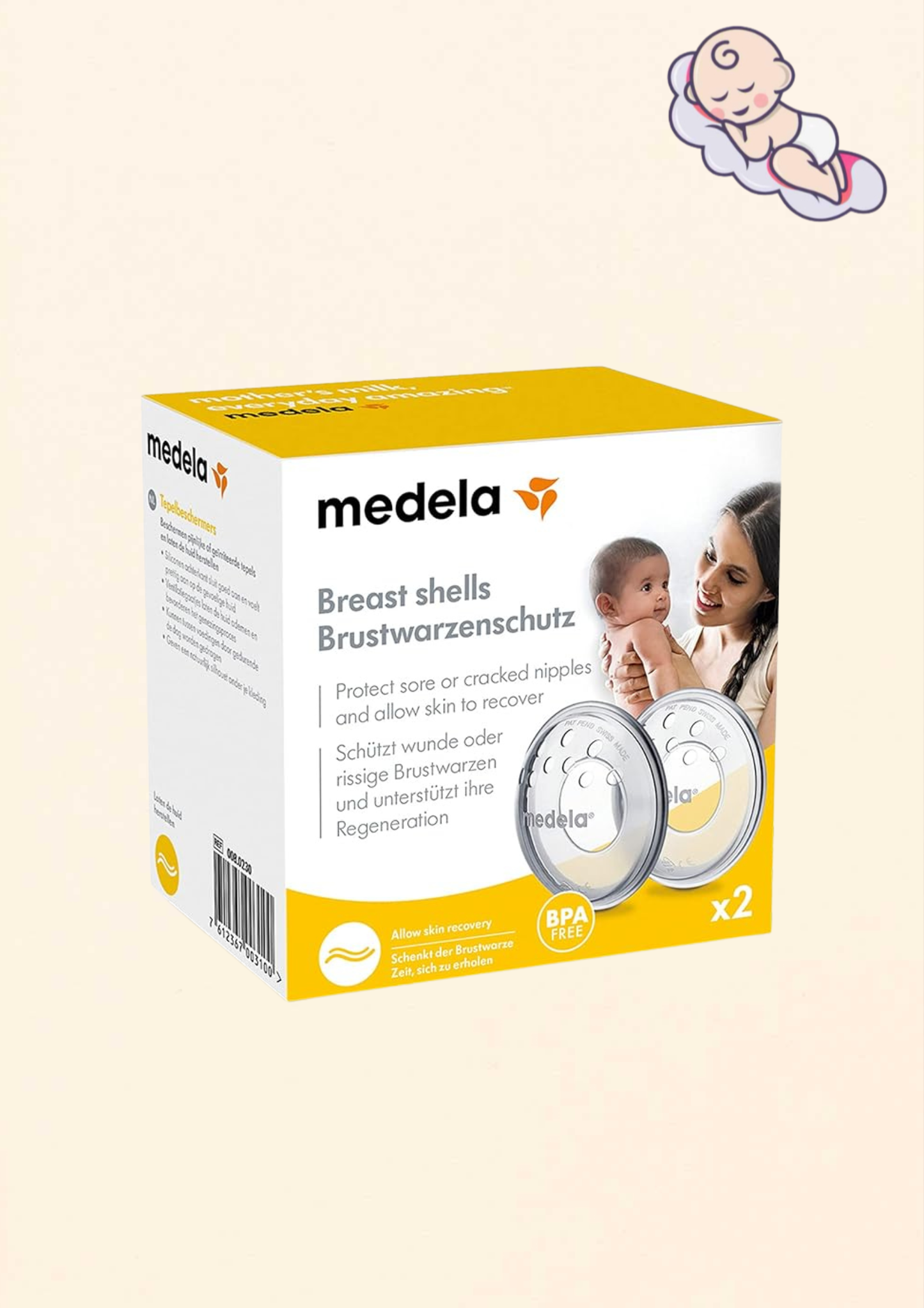 Medela mellbimbóvédő – puha szilikon, szellőzőnyílásokkal, 2 db