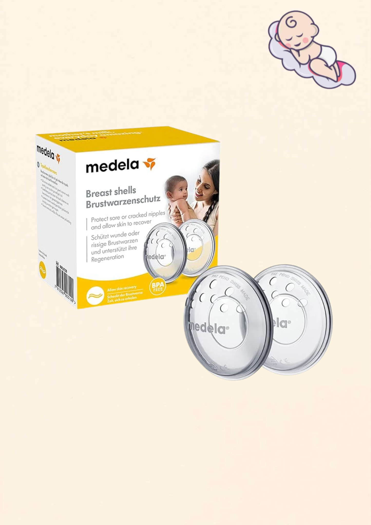 Medela mellbimbóvédő – puha szilikon, szellőzőnyílásokkal, 2 db